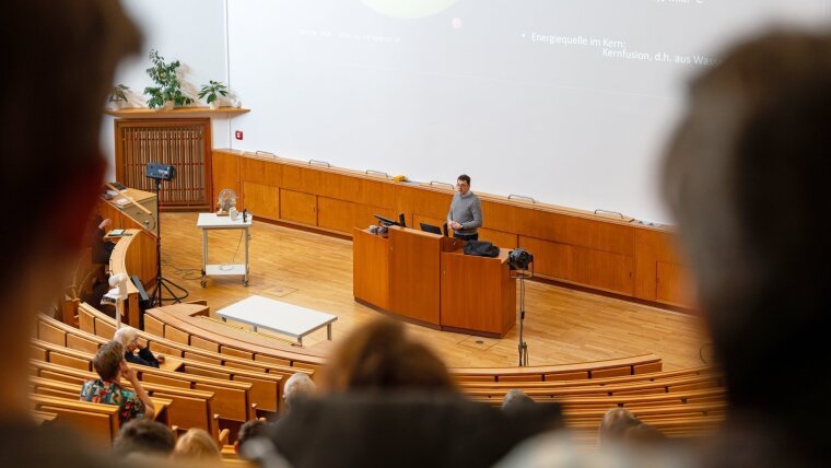A talk about the sun on the day of physics and astronomy.