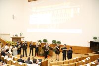 Musikalische Umrahmung durch das Blechbläserensemble der Bläserklasse Falko Lösche