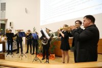 Musikalische Umrahmung durch das Blechbläserensemble der Bläserklasse Falko Lösche