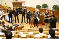 Musikalische Umrahmung durch das Blechbläserensemble der Bläserklasse Falko Lösche