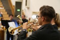 Musikalische Umrahmung durch das Blechbläserensemble der Bläserklasse Falko Lösche