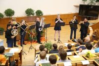 Musikalische Umrahmung durch das Blechbläserensemble der Bläserklasse Falko Lösche