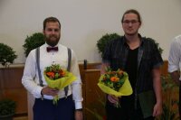 Übergabe der Masterzeugnisse an die Absolventen der Werkstoffwissenschaft.